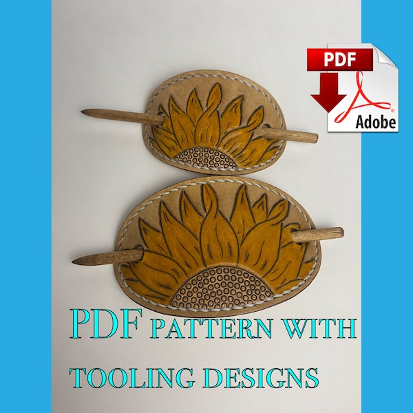 PDF Leather Hair Stick Barrettes pattern