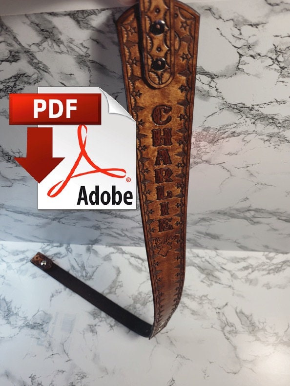 Leather Rifle Sling Pattern Template PDF 