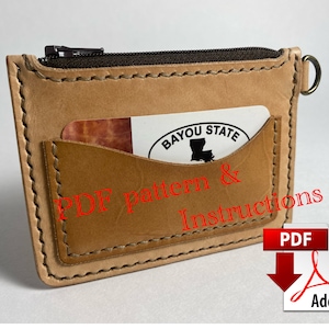 Padrão/modelo PDF de bolsa de cartão/moeda de couro