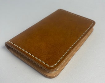 Leather bifold wallet 4 card vertical bifold