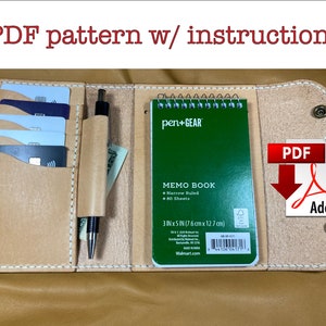 Memo Book Wallet / Cover / Leather Pattern PDF