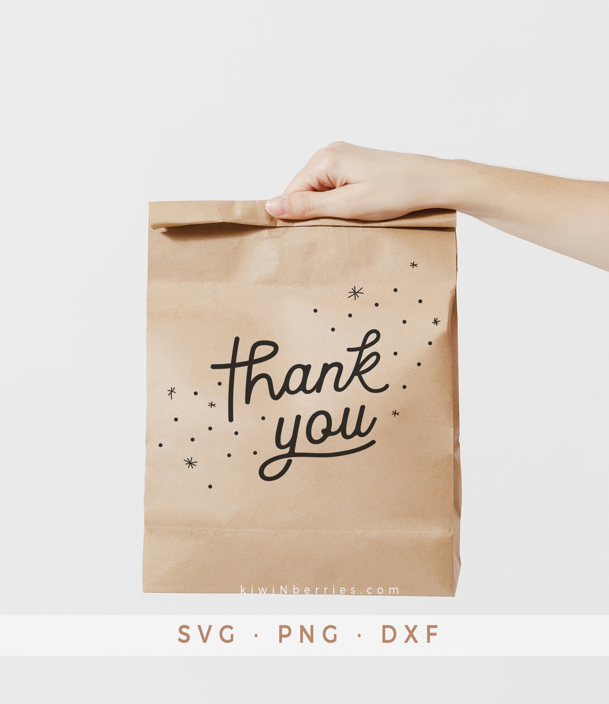 Thank You SVG Silhouette & Cricut Cut File Thank You Tag Etsy Canada