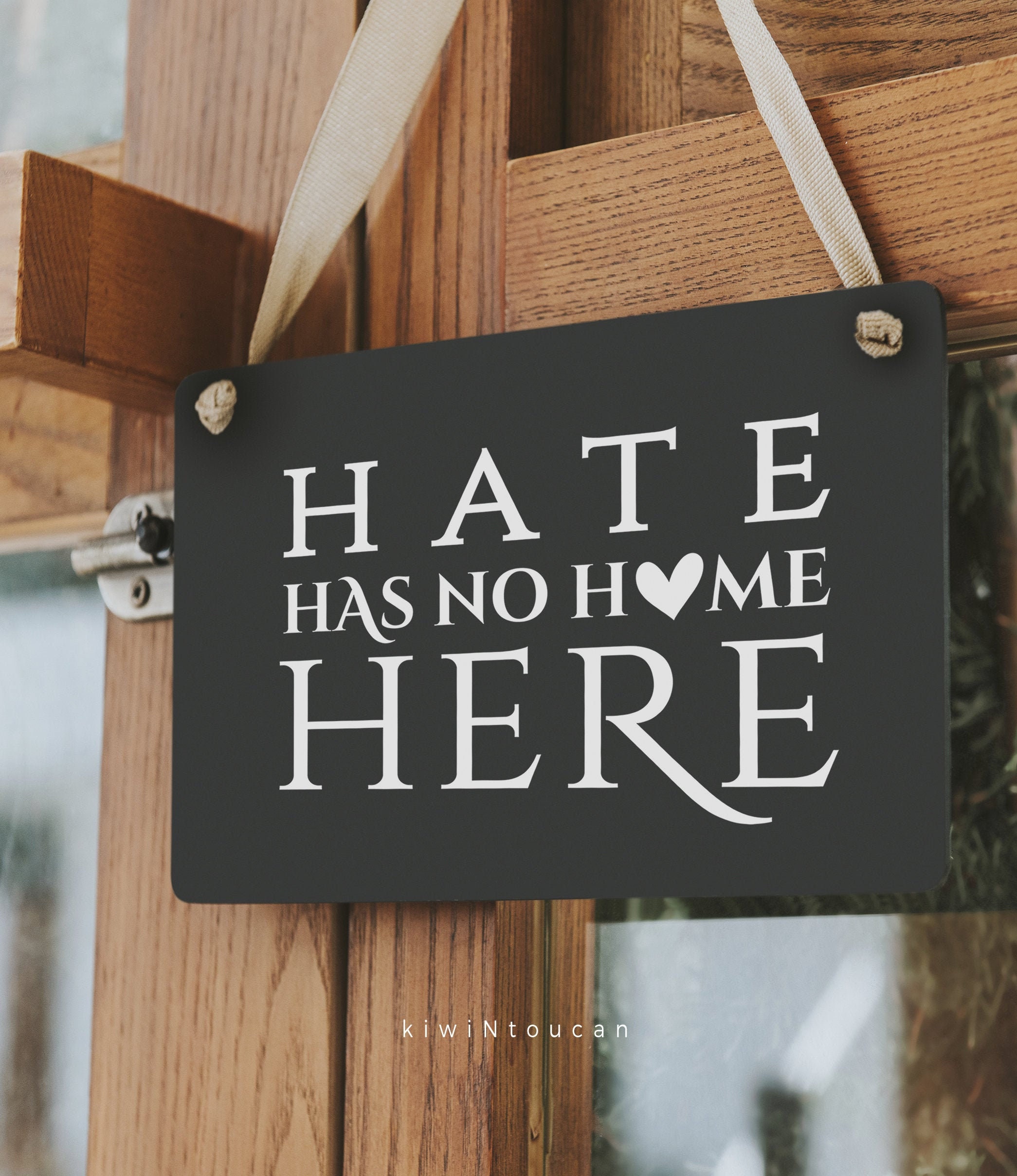 Anley Gartenflagge „Hass Hat Hier Kein Zuhause“ – Doppelseitig, 18 X 12,5 Zoll, Wetterfest