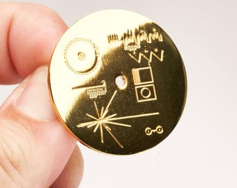 Pin del Disco de Oro de Carl Sagan - Regalo para amantes del espacio
