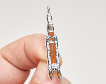 Artemis 1 Space Launch System SLS Rocket Enamel Pin Lapel Brooch - NASA Scientist / Astronaut Aerospace Gift