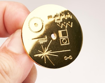 Pin del Disco de Oro de Carl Sagan - Regalo para amantes del espacio