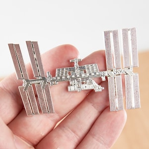 International Space Station ISS Enamel Pin Lapel Brooch - NASA Space Scientist / Astronaut Aerospace Gift