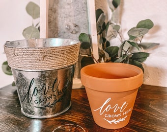 Love Grows Here | Planter pot