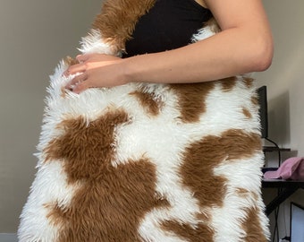fuzzy cow bag