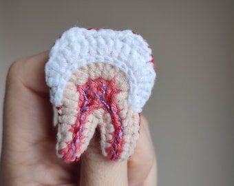 CROCHET PATTERN Anatomy of a Smile Brooch by Asessune (Instant PDF download)