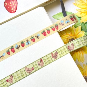 Chicken and Bee washi | cute washi tapes