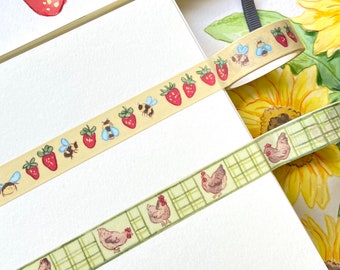 Huhn und Biene Washi | süsse Washitabänder