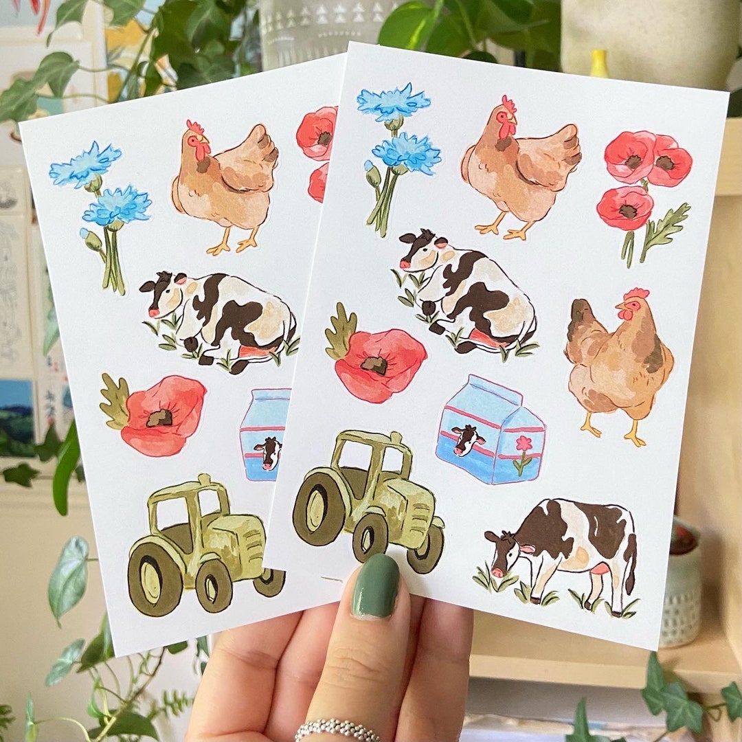 Farm Sticker Sheet - Etsy
