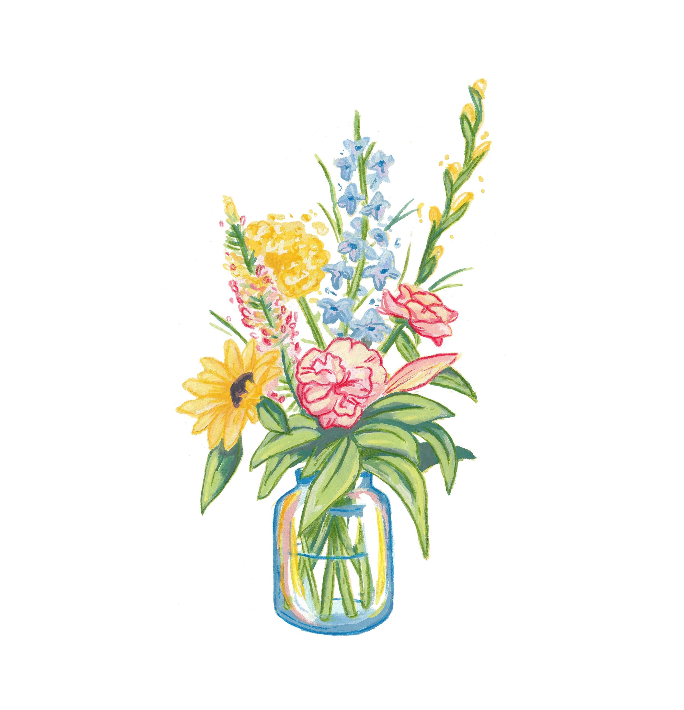 Flower vase sticker floral sticker flower sticker vase Etsy