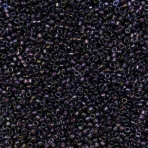 5 Grams TB-90 TOHO AIKO, Dark Purple Iris Metallic, Toho Precision Cut Aiko
