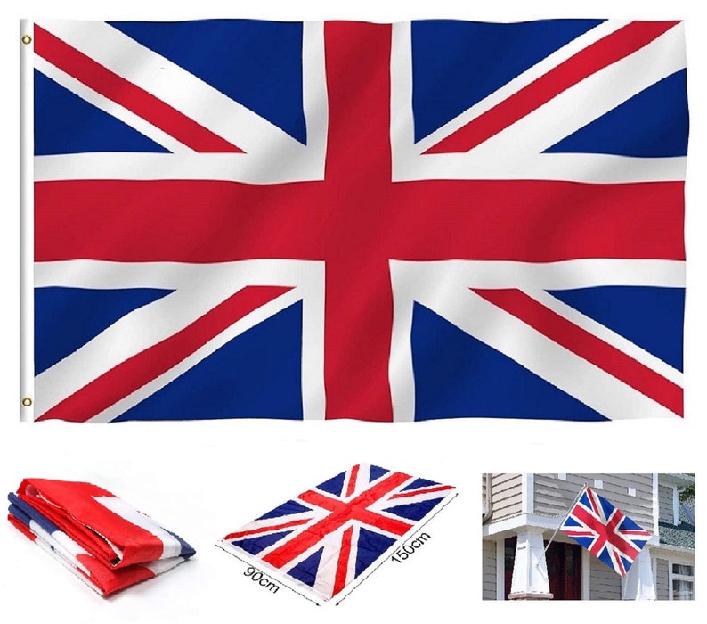 5ft x 3ft Union Jack Great Britain Flag United Kingdom UK Flag Double stitched 