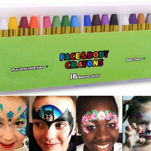 Face Paints Crayons for Children Kids Safe to Use Skin Friendly Hypoallergenic Perfect For Halloween Makeup