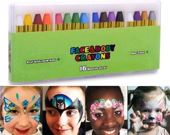 Face Paints Crayons for Children Kids Safe to Use Skin Friendly Hypoallergenic Perfect For Halloween Makeup