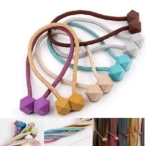 2 x Magnetic Curtain TieBack Modern Curtain Tie Backs Buckle Clips Holdbacks - 8 Colours - Pack of 2