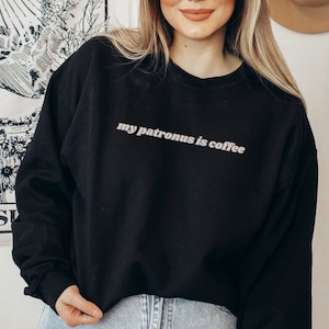 Wizard House Sweatshirt Vintage Espresso Patronum, Gifts for Potter Fans, Pottery Merch Sweater Gifts For Nerdy Friends Book Lover,