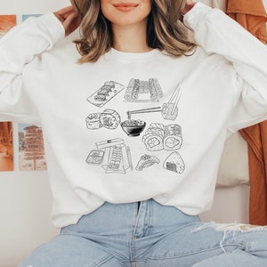 Sushi Sweatshirt, Cute Sushi Sweater, Sushi Love Hoodie, Japanese Cuisine Hoodie, Funny Tshirt, Birthday Gift Shirt, Cute Gift, Sushi Lover