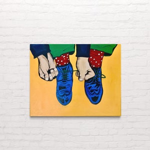 Hand Painted Pop Art Shoelace Beautiful Wall Decor