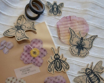 Save the Insects STICKER Set (6 motifs) Planner Sticker, Journal, Die Cut Sticker, Scrapbook, Bullet Journal