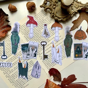 Witchcraft & Autumn Witch STICKER Set ( je 7 Motive) Planner Sticker, Journal, Die Cut Stickers, Scrapbook, Calendar, Laptop, Bujo Stickers