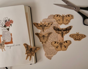 Natures beautiful Butterflies STICKER Set (7 motifs) Planner Stickers, Journal, Die Cut Stickers, Scrapbook, Bullet Journal