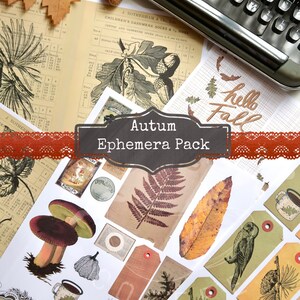 Autumn Ephemera Junk Journal Kit, Digitale Ephemera, Fall Ephemera, Journal Zubehör, Vintage Paper, Printable, digital DOWNLOAD