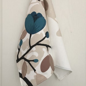 Kitchen towel Tea towel Blue magnolia cotton towel Dishcloth Hand towel Dish towel