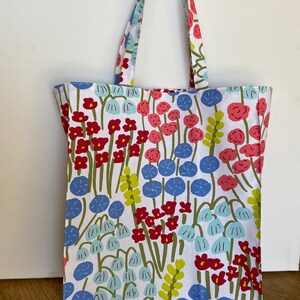 Tote Bag Meadow pattern cotton tote bag Market bag