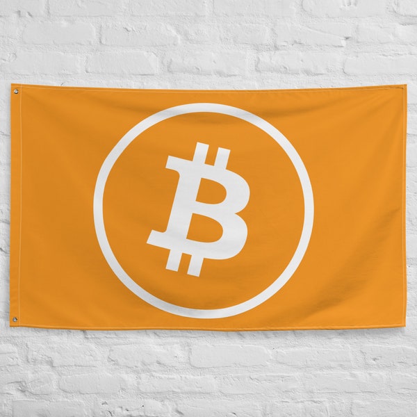 Bitcoin Fahne Orange 142,2 x 87,6 cm