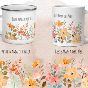 Beste Mama der Welt Tasse I Emaille Becher I Geschenk Muttertag I Mama Geschenk