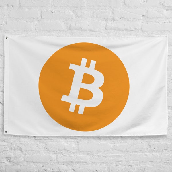 Bitcoin Fahne Weiß 142,2 x 87,6 cm