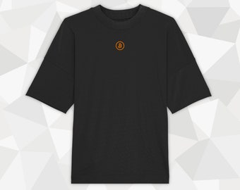 Embroidered Bitcoin Oversize T-Shirt Organic