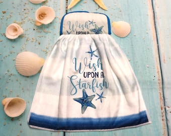 Wish Upon A Starfish Beach House Kitchen Decor Towels