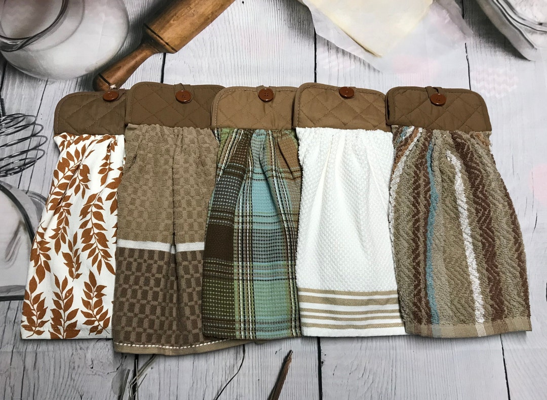 Heavy Brown Kitchen Towels Brown & Teal Blue Kitchen Towels Brown