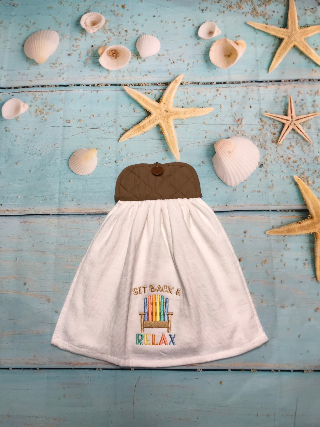 Beach Hanging Kitchen Towels Beach Theme Kitchen Beach Etsy