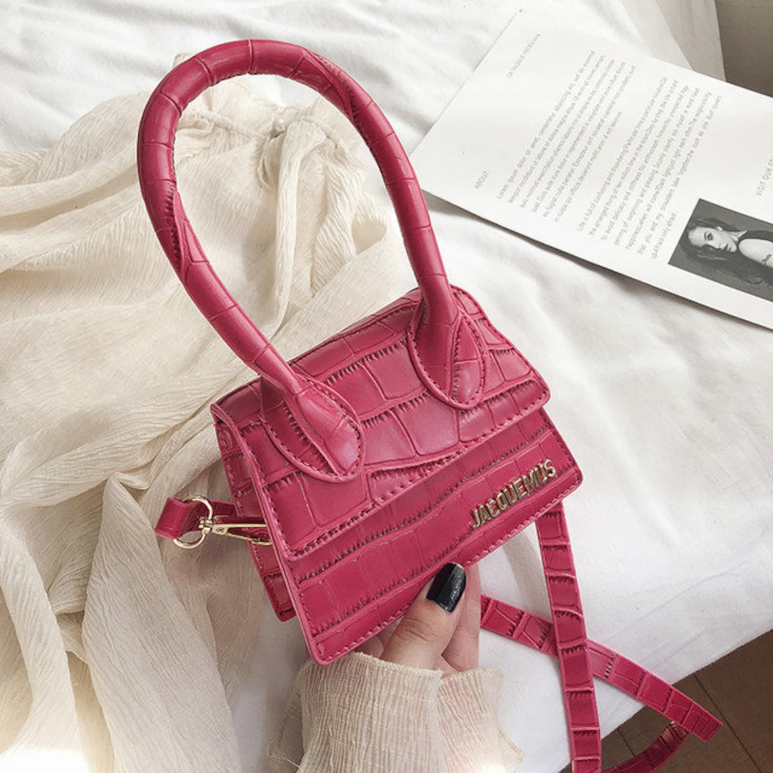 leather look duffle bag