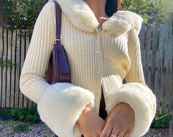fur white sweater