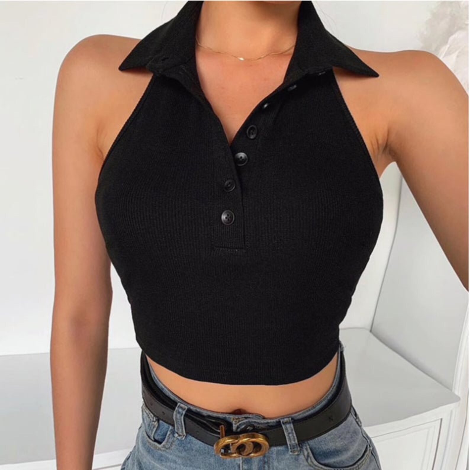 y2k halter tops