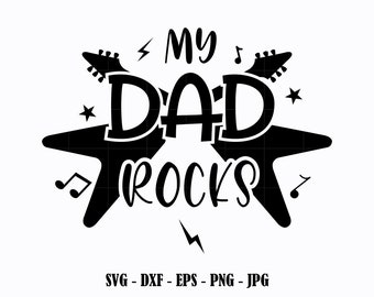 Download My Dad Rocks Svg Etsy
