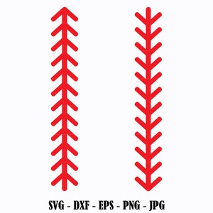 Baseball SVG Straight Baseball Stitches SVG Silhouette Baseball Stitches Png Jpeg Eps Dxf Sports Svg Cut Files Instant Download