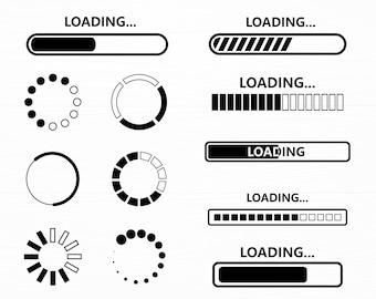 Loading Bar Svg Bundle Loading Svg Loading Icon Svg Loading Please Wait Svg Loading Cut File Loading Bar Png Digital Download
