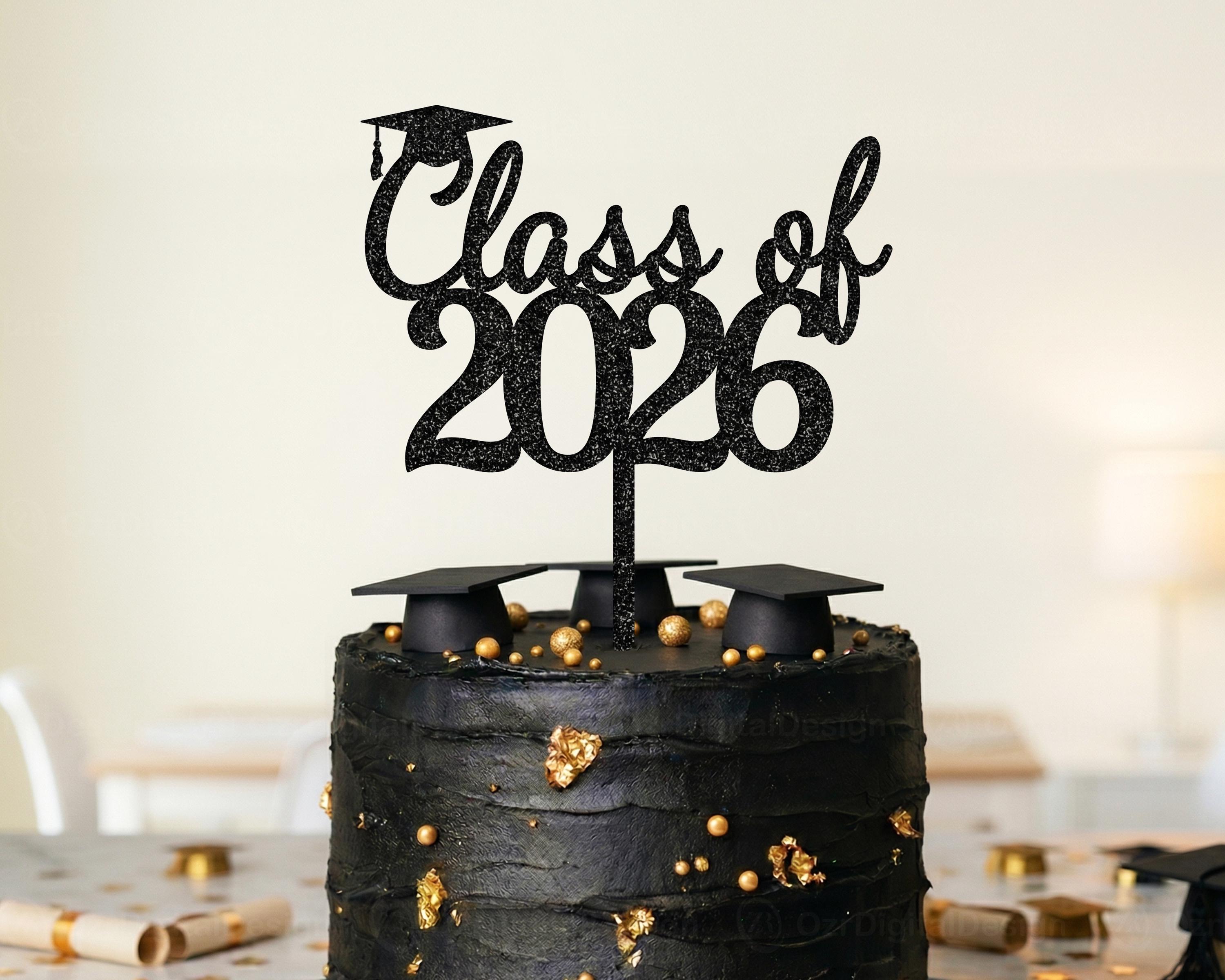 Class of 2026 Graduation Cake Toppers SVG Bundle Senior Cupcake Topper ...