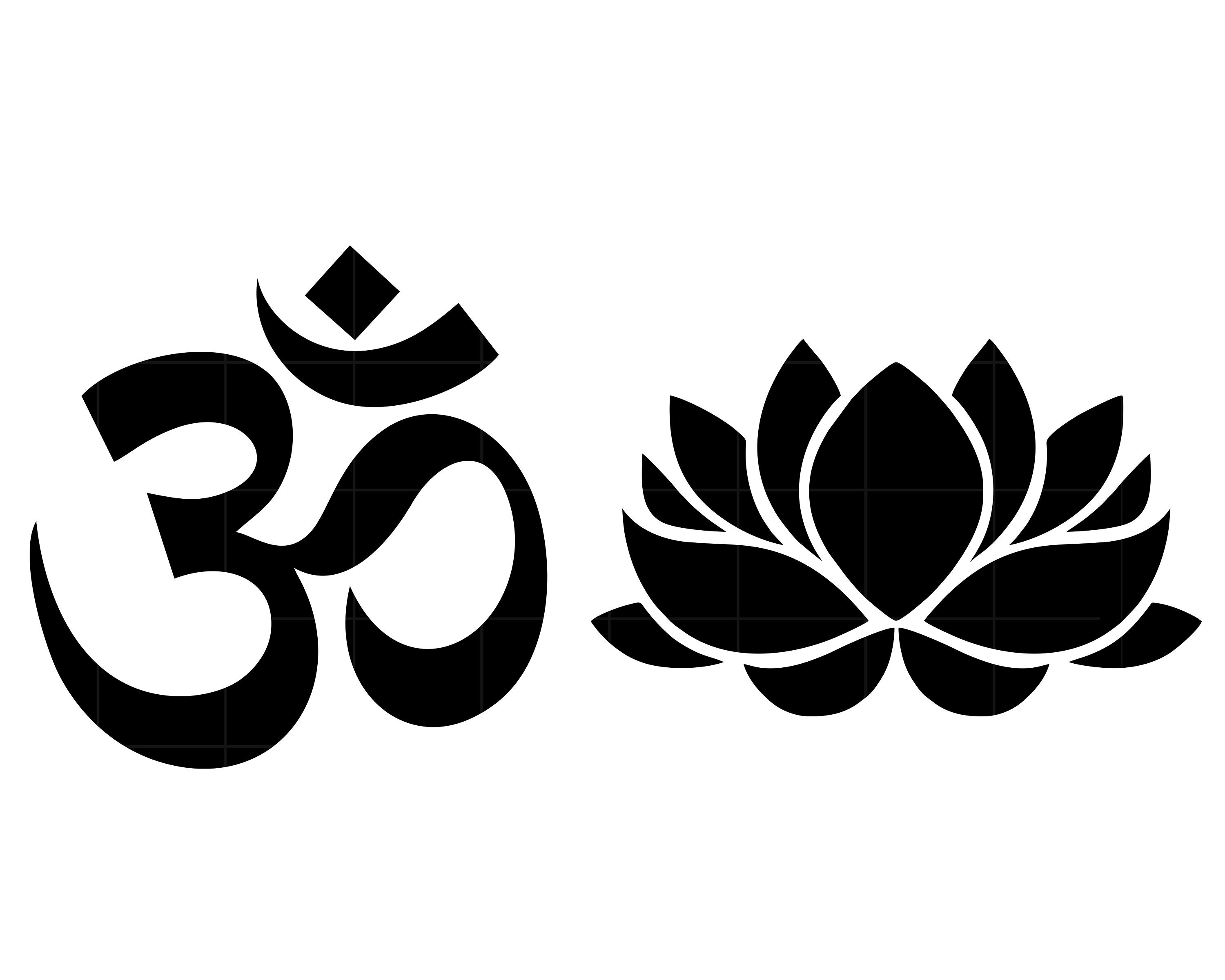 Lotus Flower and Om Svg Lotus Cut File Om and Lotus Eps Dxf Etsy Canada