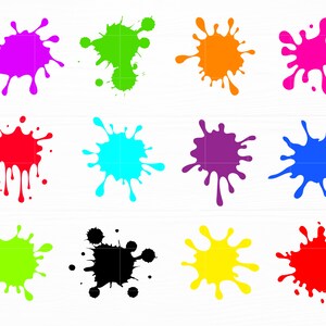 Paint Splatter Svg Bundle Paint Svg Ink Splatter Svg Paint Splash Clip Art Drip Svg Paint Splatter Cut Files for Cricut Silhouette