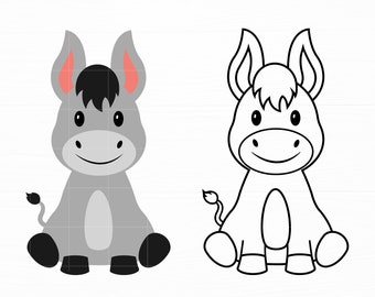 Baby Donkey Svg Farm Animal Svg Donkey Svg Farm Svg Baby Farm Animal Svg Donkey Png Cute Donkey Svg Baby Farm Animals Svg Digital Download