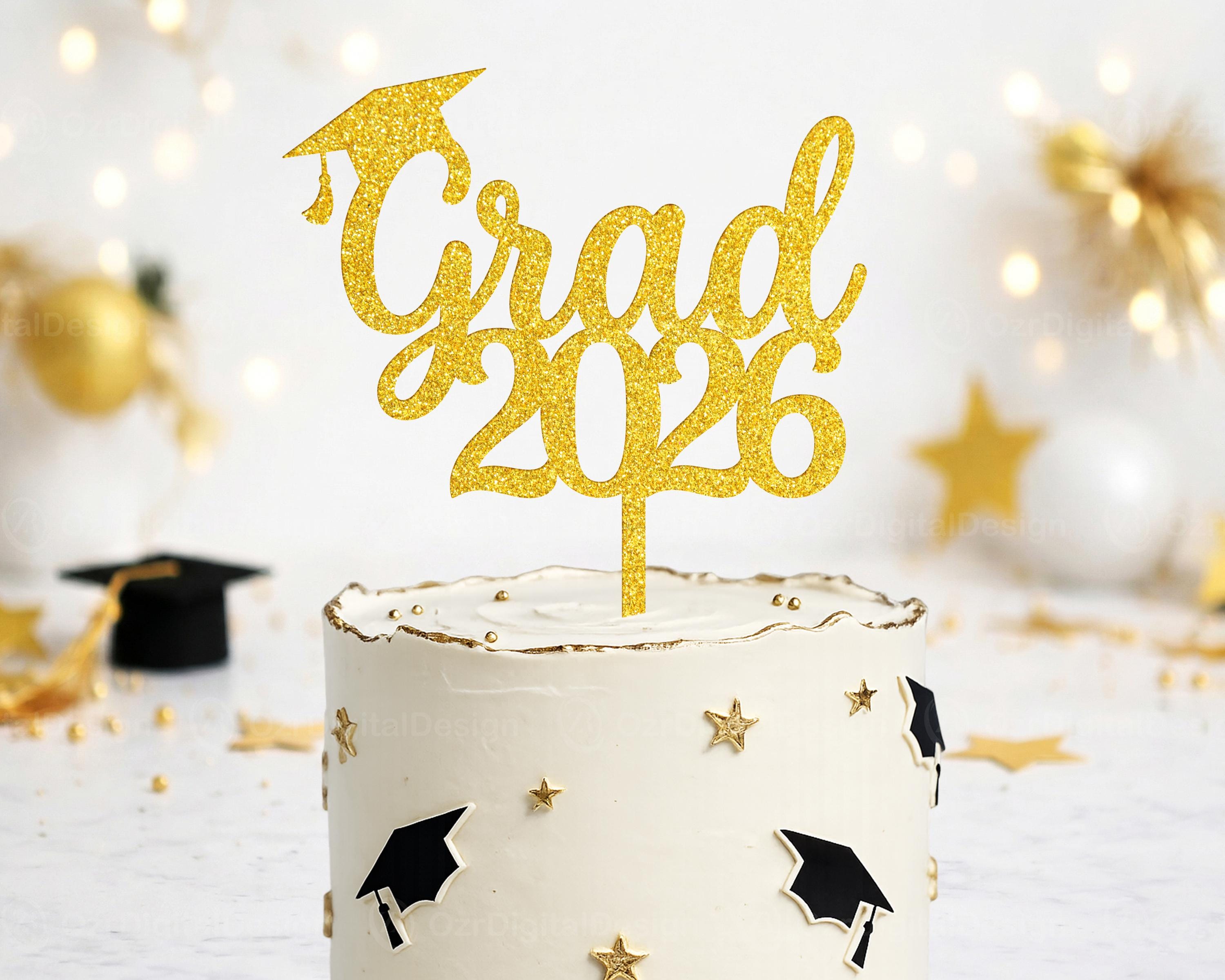 Class of 2026 Graduation Cake Toppers SVG Bundle Senior Cupcake Topper ...